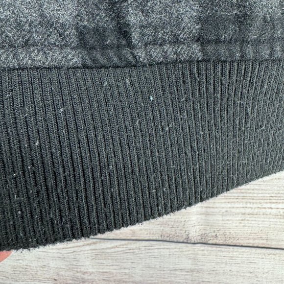 Rip Curl Quilt‎ Lined Flannel Kosy Jacket Men's Size XL Black/Gray Check Hooded - Picture 13 of 15